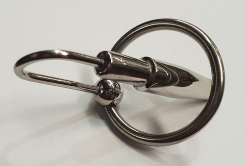 Solid Metal Cock Plug with Glans Ring Xtra Large - Penis Plugs