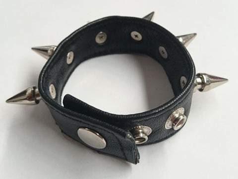 Spiked Leather Cockring - Cock Rings