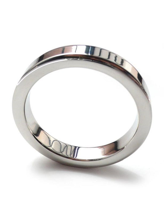Square Edged Steel Cock Ring 8mm - Cock Rings
