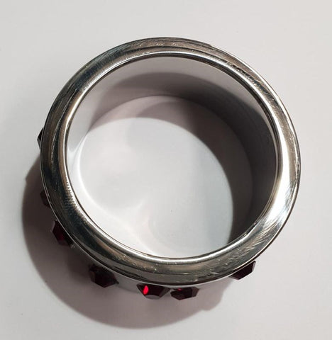 Staggered Ruby Encrusted Cock Ring - Cock Rings