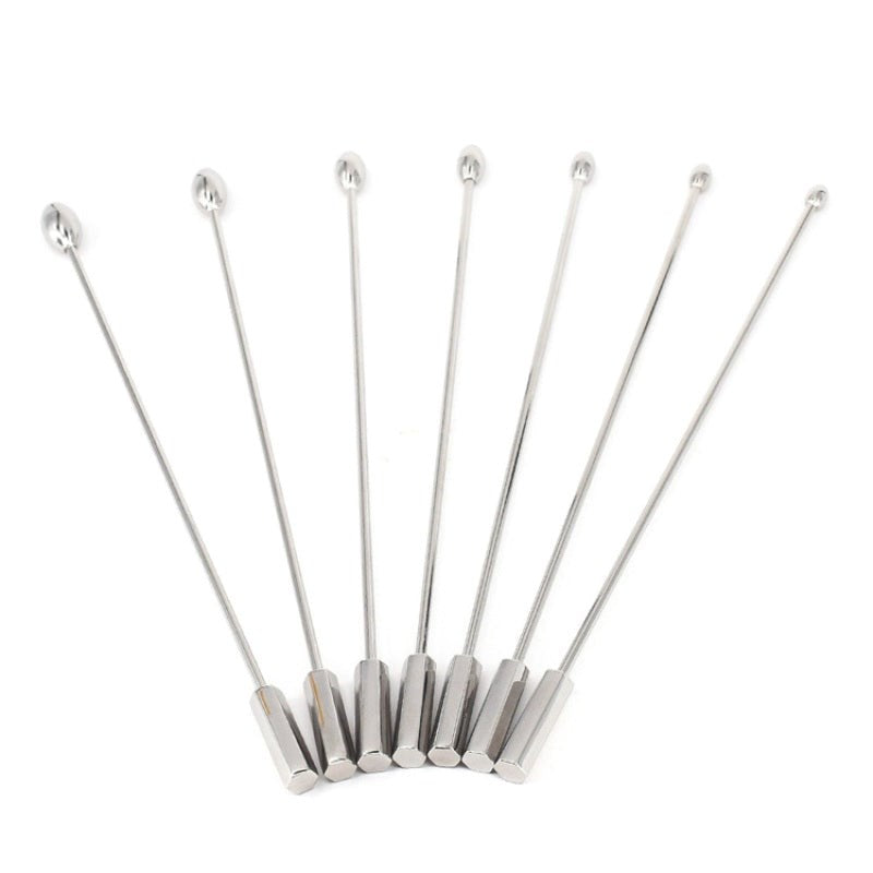 Stainless Steel Solid Penis Plug Set - - Penis Plugs