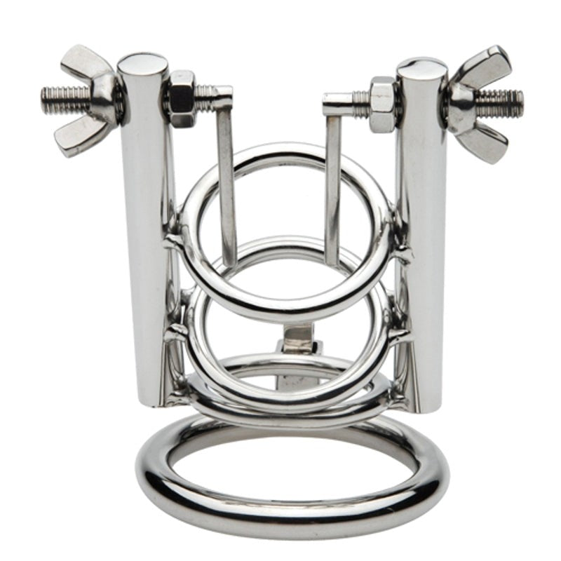 Stainless Steel Urethral Spreader CBT Chastity Cage - - Male Chastity