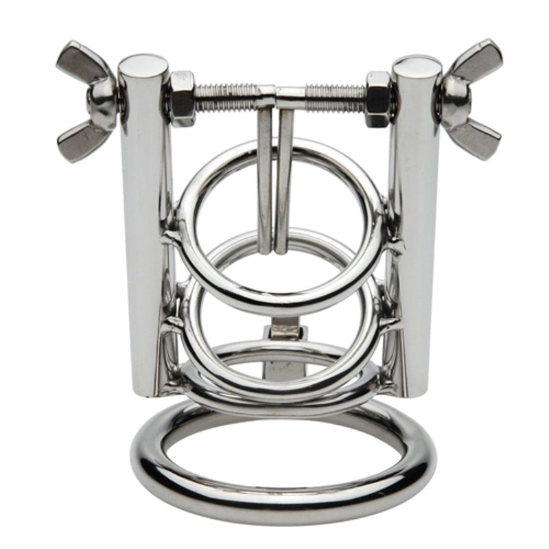 Stainless Steel Urethral Spreader CBT Chastity Cage - - Male Chastity