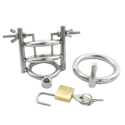 Stainless Steel Urethral Spreader CBT Chastity Cage - Male Chastity