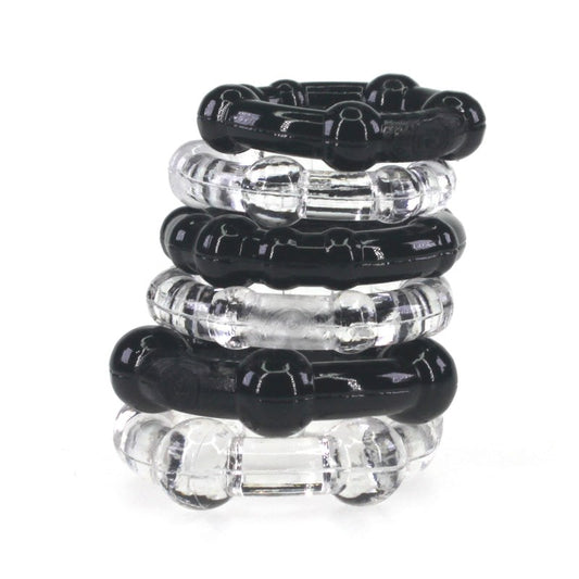 Stay Hard Beaded Cock Ring Set - Cock Rings