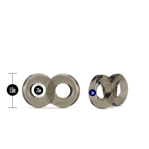 Blush Novelties Stay Hard Cock Ring and Ball Strap - Upgraded Intimacy - Ball and Cock Toys