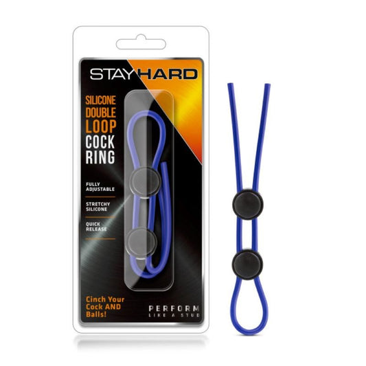 Stay Hard Silicone Double Loop Cock Ring - Stretchy Cock Rings
