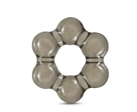 Stay Hard Thick Bead Cock Ring Black - Cock Rings