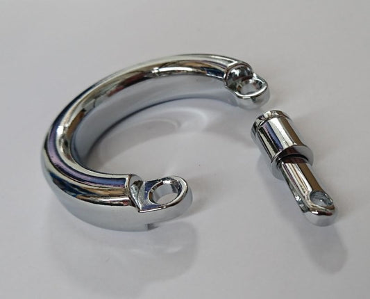 Steel Chastity Device Testical Ring - Male Chastity