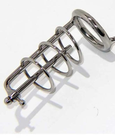 Steel Cock Cage With Penis & Anal Plug - Male Chastity
