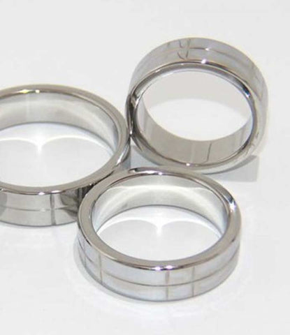 Steel Grooved Cock Ring - Cock Rings