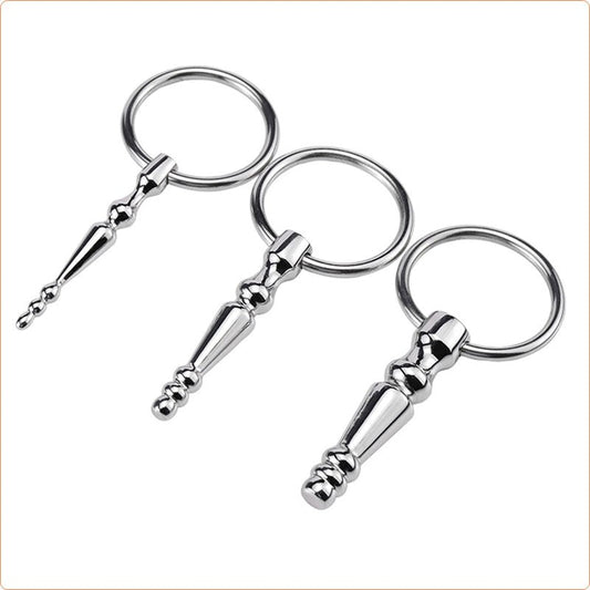 Steel Penis Plug With Ring - Penis Plugs