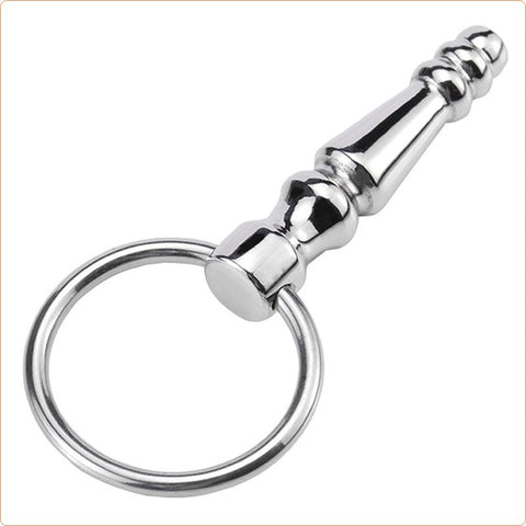 Steel Penis Plug With Ring - Penis Plugs