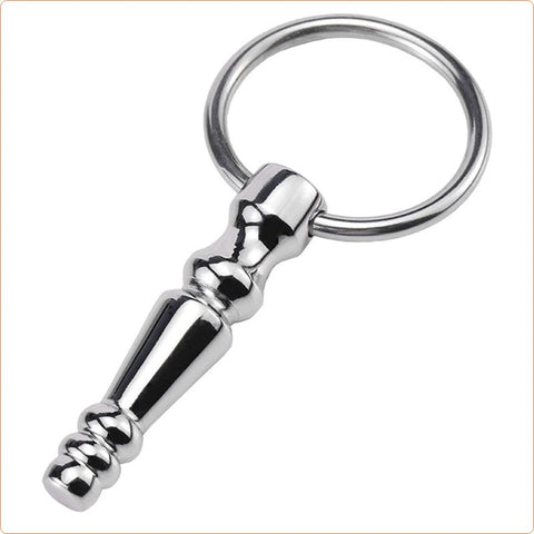 Steel Penis Plug With Ring - Penis Plugs