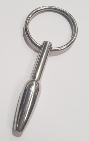 Steel Pleasures Penis Plug Olive Cum Thru with Ring - Penis Plugs