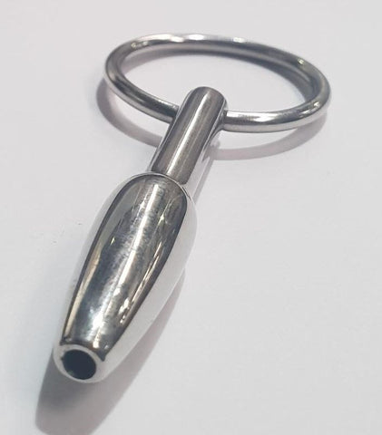 Steel Pleasures Penis Plug Olive Cum Thru with Ring - Penis Plugs