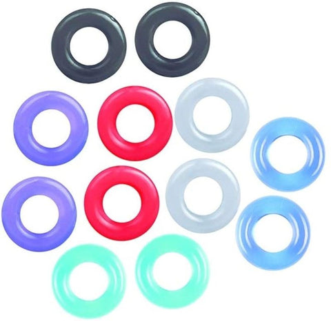 The 9's Baller's Dozen 12 Stretchy Cock Rings - Cock Ring Sets