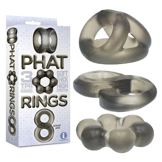Elevate Your Intimate Symphony with The 9's Phat Rings Smoke 2 - Cock Ring Sets