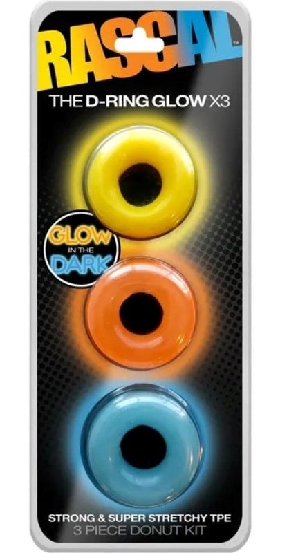 The D-Ring Glow X3 - Ball and Cock Toys
