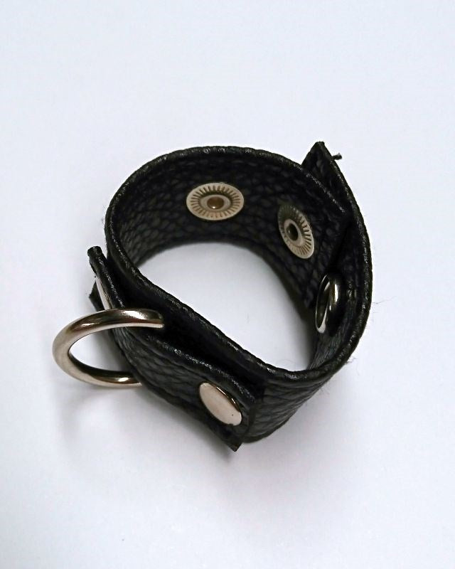 Tight Leather Cock Ring with D-Ring - - Cock Rings