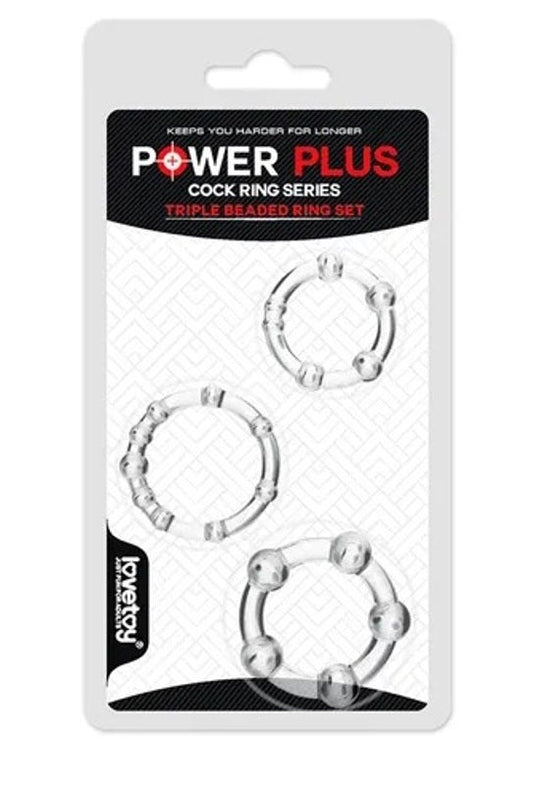 Triple Beaded Ring Set - Ball and Cock Toys