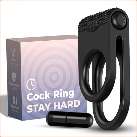 Twins Vibrator Erection Enhancer Cock Ring - Ball and Cock Toys