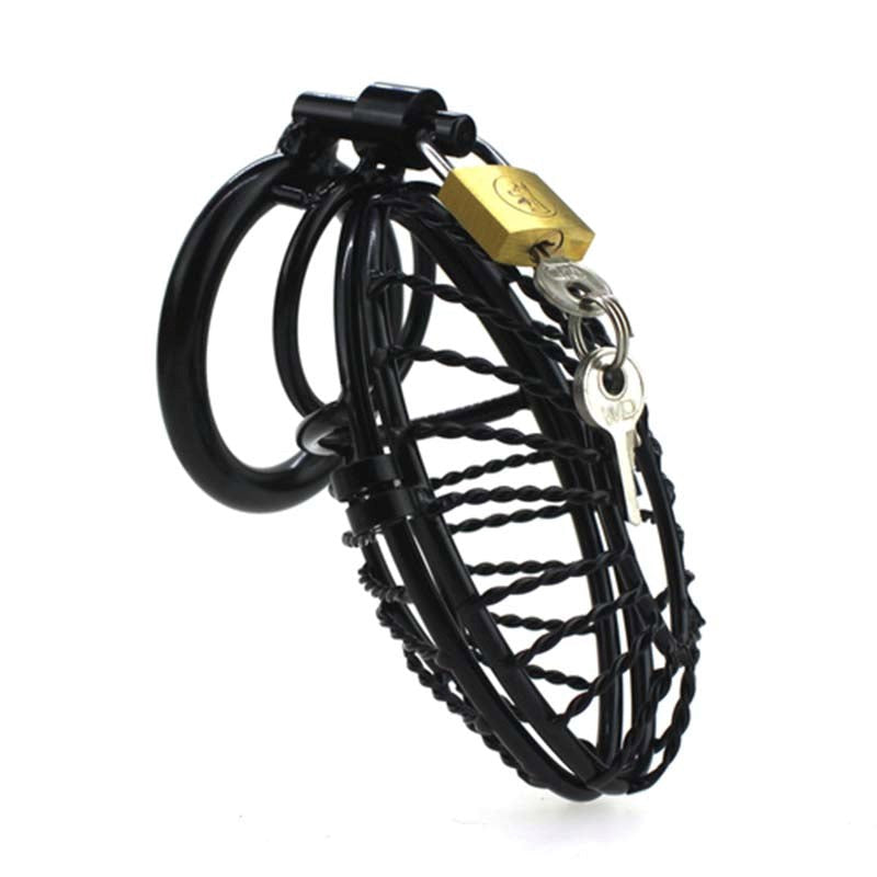 Twisted Side Entry Chastity Device - - Male Chastity