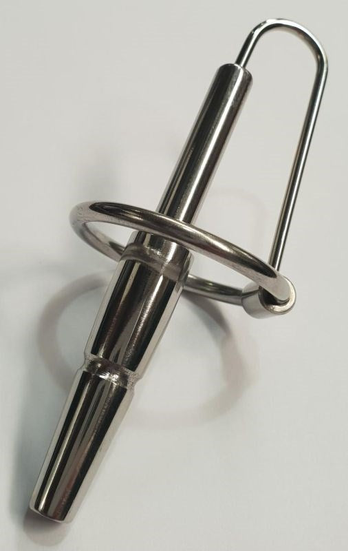 Urethral Ridged Urethral Probe With Glans Ring - - Penis Plugs