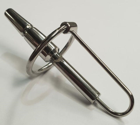 Urethral Ridged Urethral Probe With Glans Ring - Penis Plugs