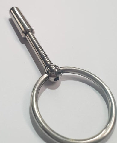 UTube Slender Two Stage Penis Plug with Ring - Penis Plugs
