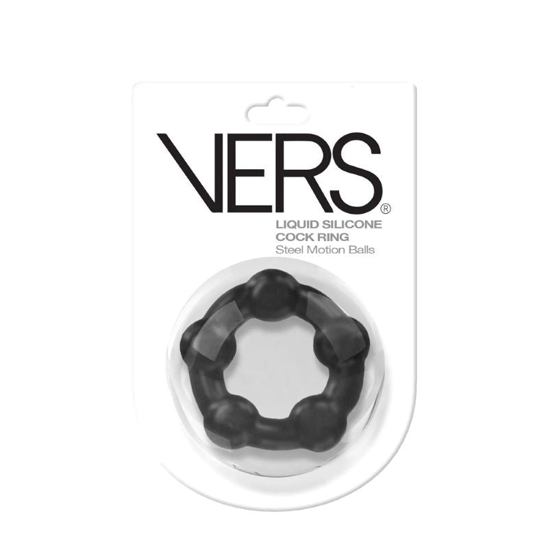 VERS Motion Ball C-Ring - Black - - Stretchy Cock Rings