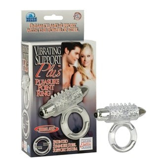 CalExotics Vibrating Support Plus Pleasure Point Dick Ring - Cock Rings