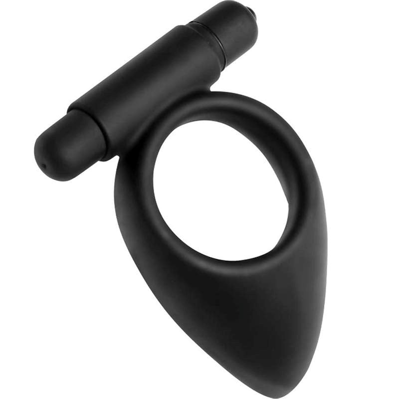 Vibro Silicone Cock Ring with Taint Teaser - - Cock Rings