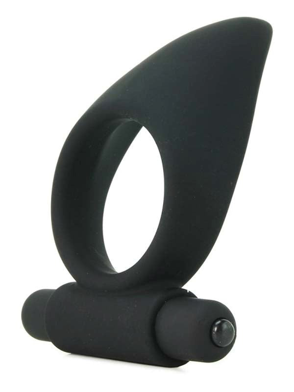 Vibro Silicone Cock Ring with Taint Teaser - - Cock Rings