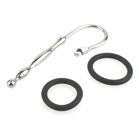 Wavey Quatro Penis Plug With Rubber Glans Ring - Penis Plugs