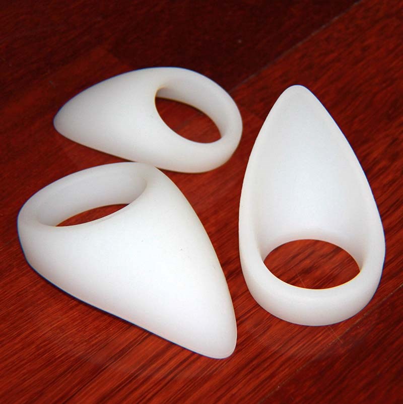 White Silicone Tear Drop Cock Ring - - Cock Rings