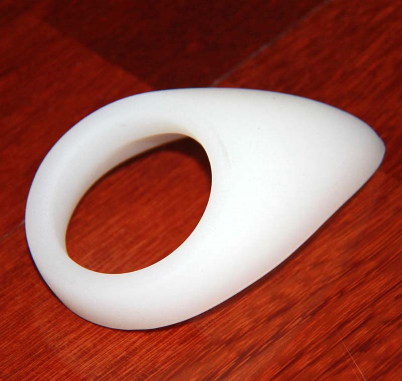 White Silicone Tear Drop Cock Ring - - Cock Rings