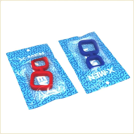 X-MEN Liquid Silicone Double Ring Cock Ring - Ball and Cock Toys