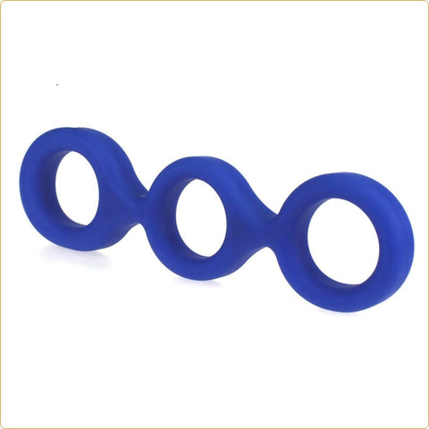 X-MEN Liquid Silicone Three Ring Cock Ring - Ball and Cock Toys