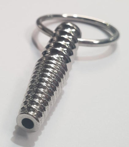 Ynaija Ribbed Metal Penis Plug With O-Ring - Penis Plugs