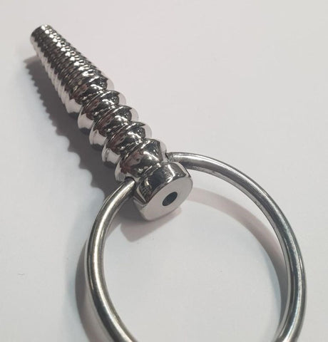 Ynaija Ribbed Metal Penis Plug With O-Ring - Penis Plugs