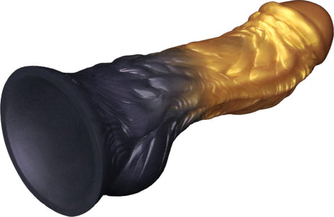 Lovetoy Aerosx Dual Density Fantasy Dildo Gold/Blue - Realistic Dildos
