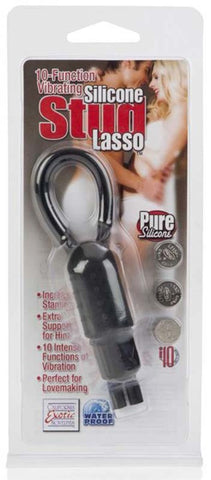 10 Function Vibrating Silicone Stud Lasso - Cock Rings