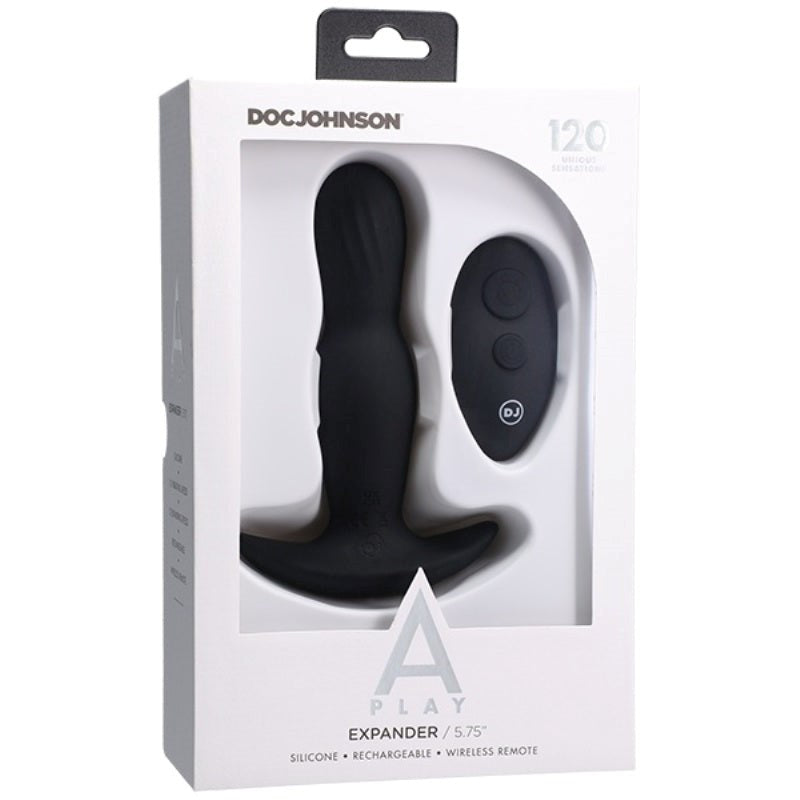 A-Play EXPANDER Rechargeable Silicone Anal Plug with Remote - - Prostate Toys