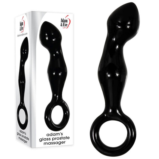Adam & Eve's Sophisticated Black Glass Prostate Massager - Prostate Toys
