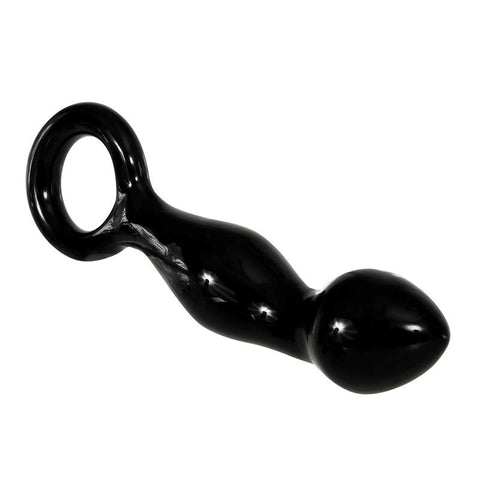 Adam & Eve's Sophisticated Black Glass Prostate Massager - Prostate Toys