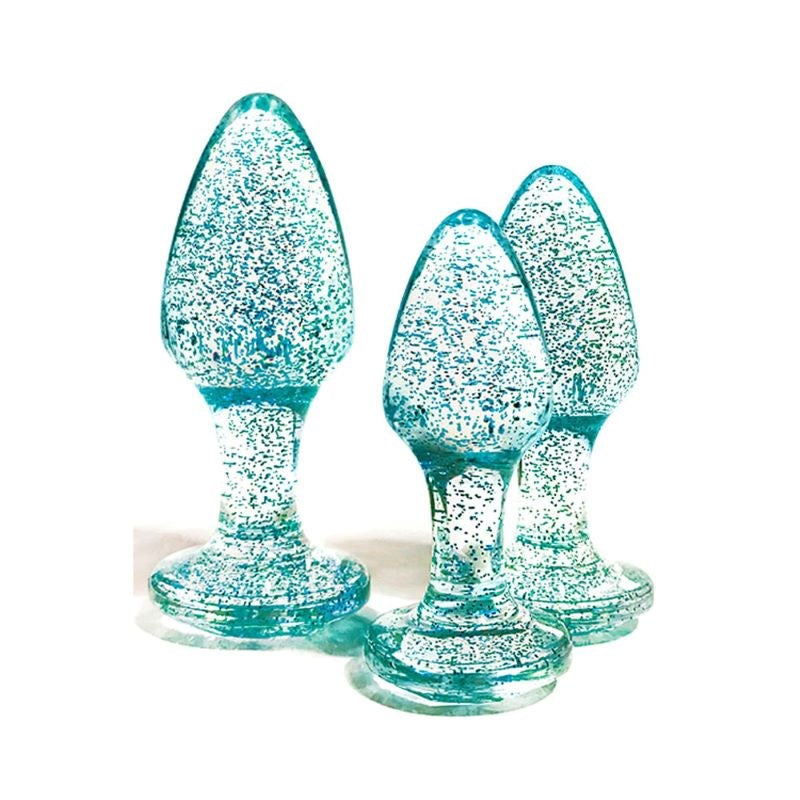 Adam & Eve GLITTER GEM BUTT PLUG SET - - Butt Plugs