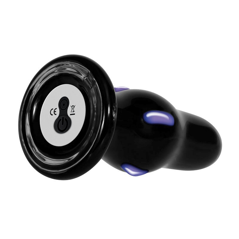 Adam & Eve Rear Rocker Vibrating Glass Anal Plug - - Butt Plugs