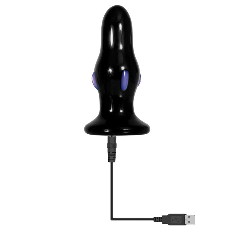 Adam & Eve Rear Rocker Vibrating Glass Anal Plug - - Butt Plugs