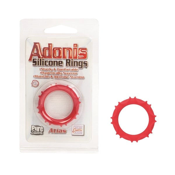 Adonis Atlas Silicone Cock Ring - Black - Cock Rings